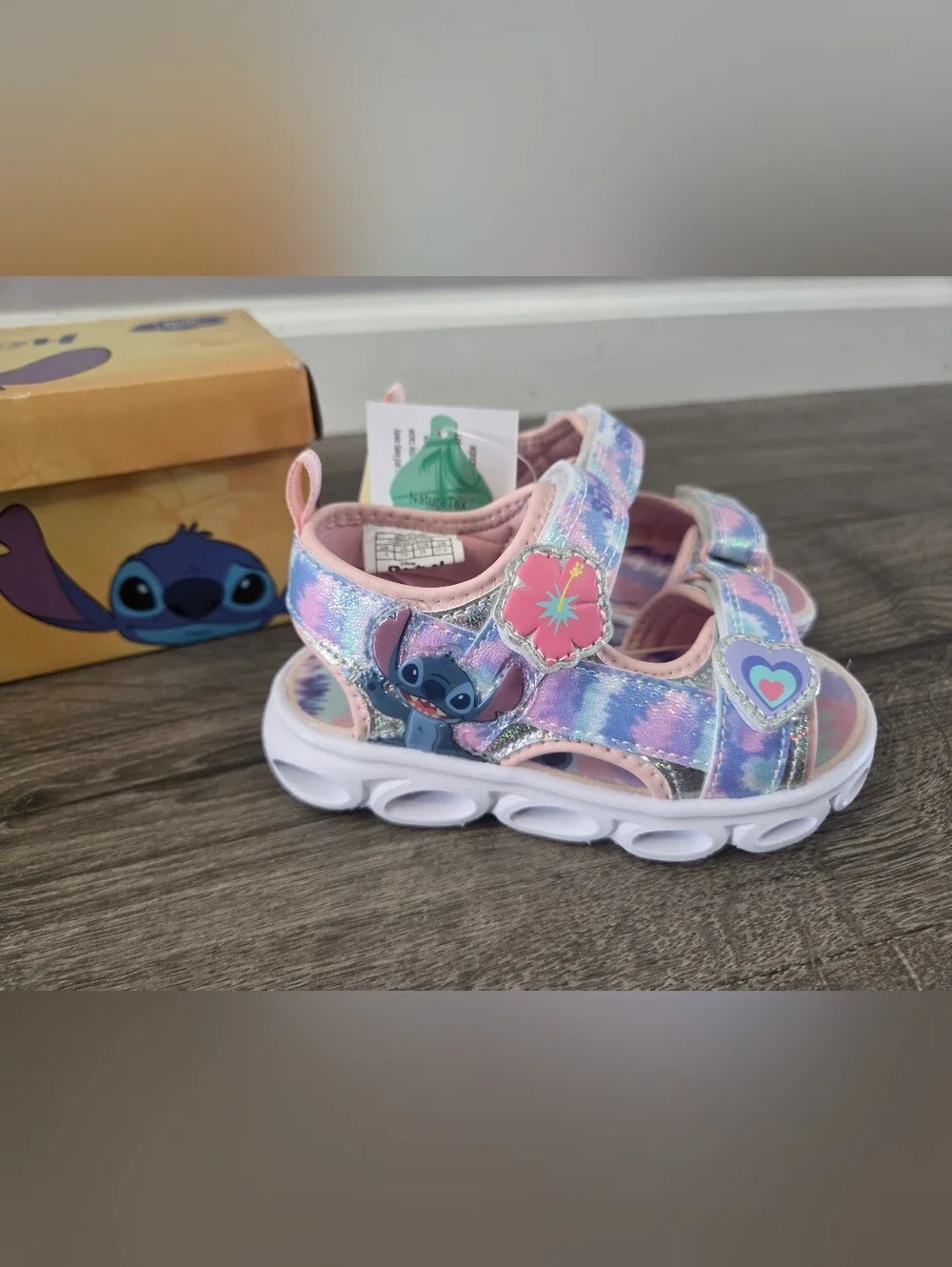 Disney Stitch Light Up Sandals Size 8 NEW